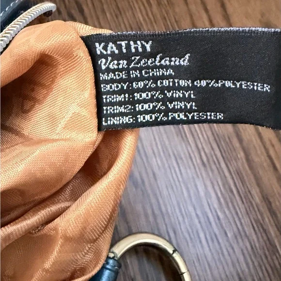 Kathy Van Zeeland Navy Blue Shoulder Bag - Picture 12 of 15